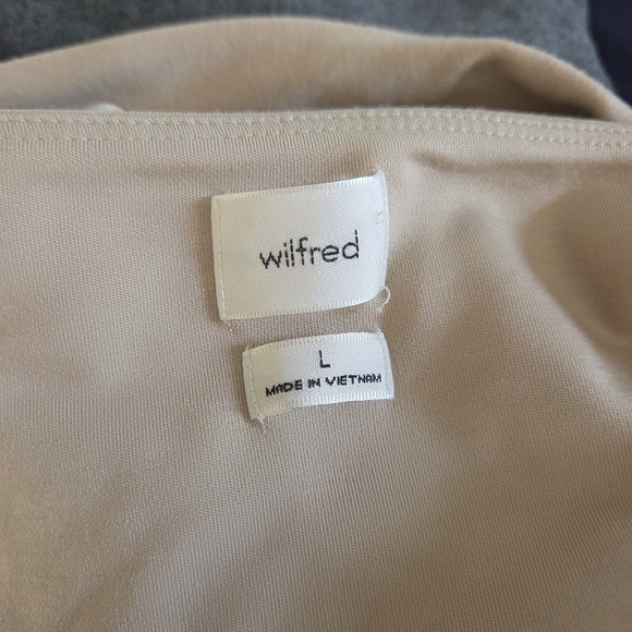 Aritzia Wilfred Saturn Sleeveless Casual Wrap Mini Dress Cream Size Large - Picture 13 of 14